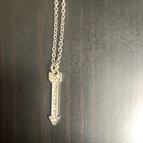 Forever 21 Jewelry - Silver tone Forever 21 arrow rhinestone necklace